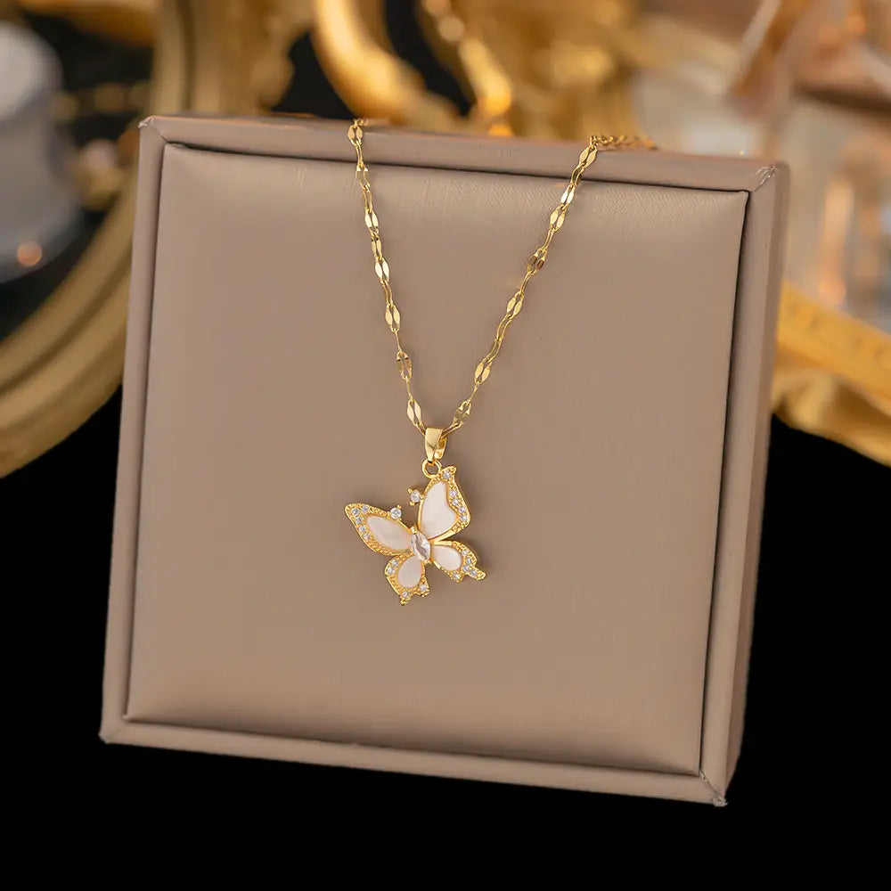 Bijou Papillon 18k gold plated necklace سنسال جوهرة الفراشة