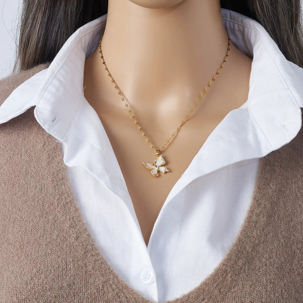 Bijou Papillon 18k gold plated necklace سنسال جوهرة الفراشة